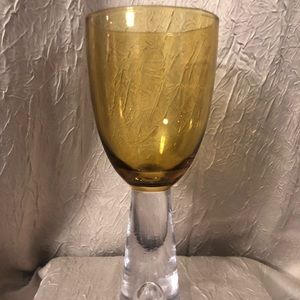Amber toned wine glasses
